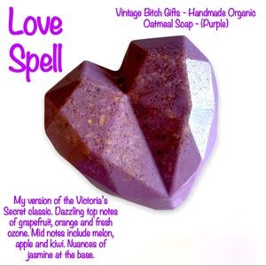 New VintageBitch Gifts - Love Spell Handmade Organic Oatmeal Soap Purple